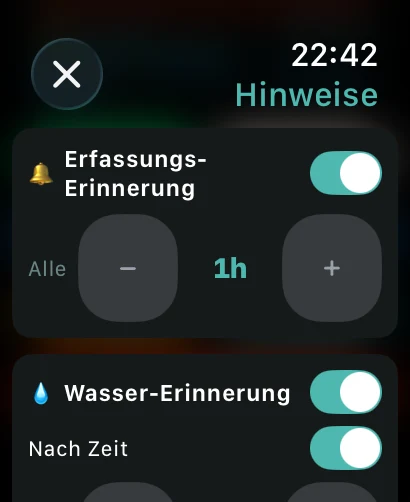 Sitzungshinweise auf der Apple Watch