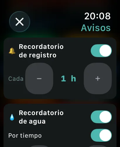 Alertas de sesión en el Apple Watch