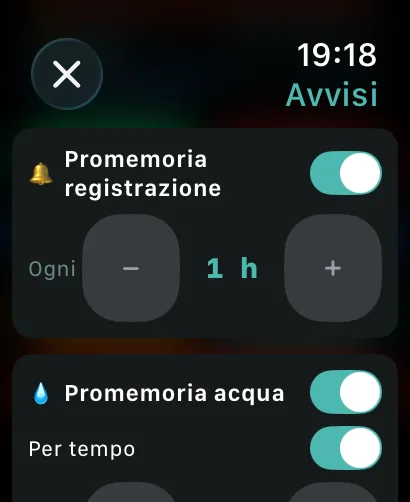 Avvisi della sessione su Apple Watch