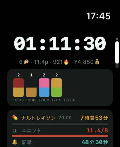 Apple WatchのAlcoLogホーム画面