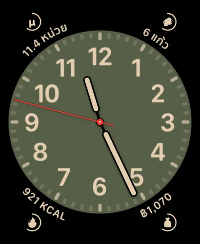 ส่วนเสริมบนหน้าปัดนาฬิกาของ AlcoLog