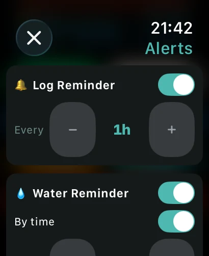 Session alerts on Apple Watch