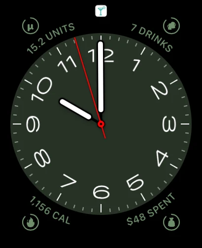 AlcoLog watch face complications