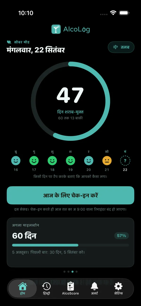 सोबर मोड के एक माइलस्टोन का जश्न
