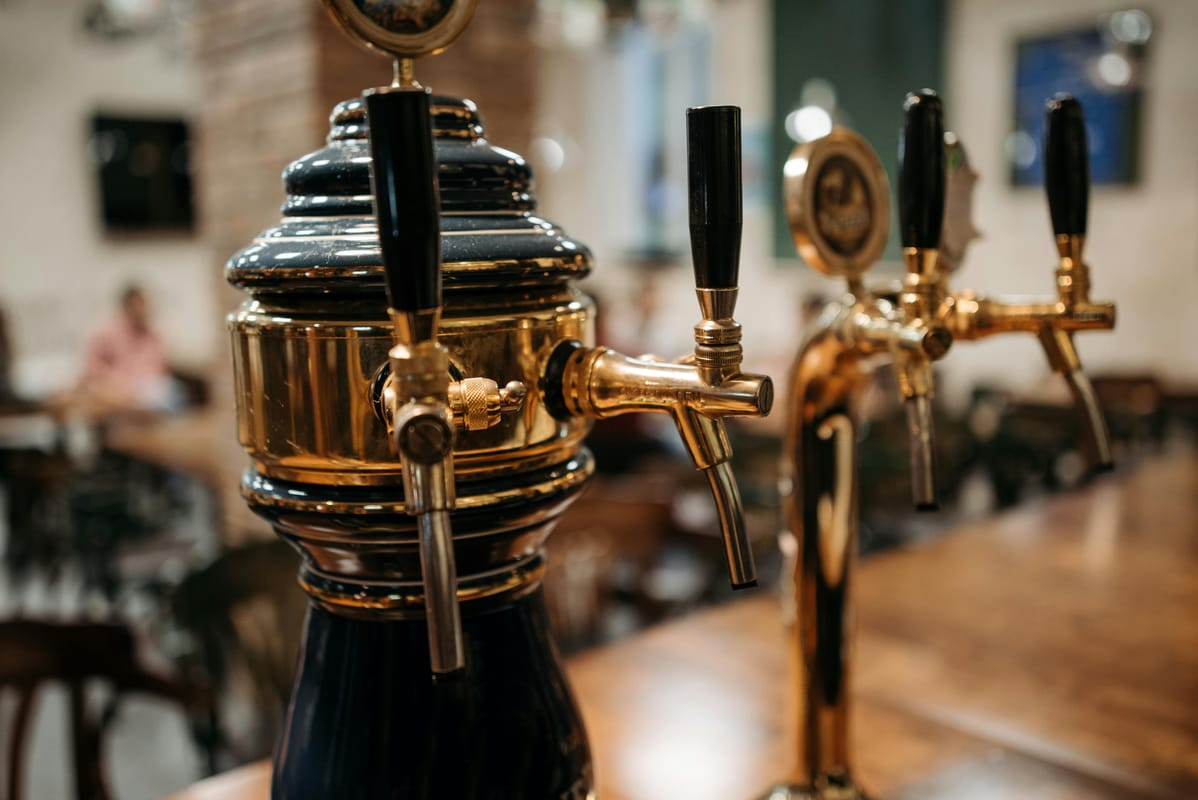 A pub beer pump and tap.