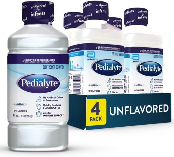 Pedialyte electrolyte solution bottle