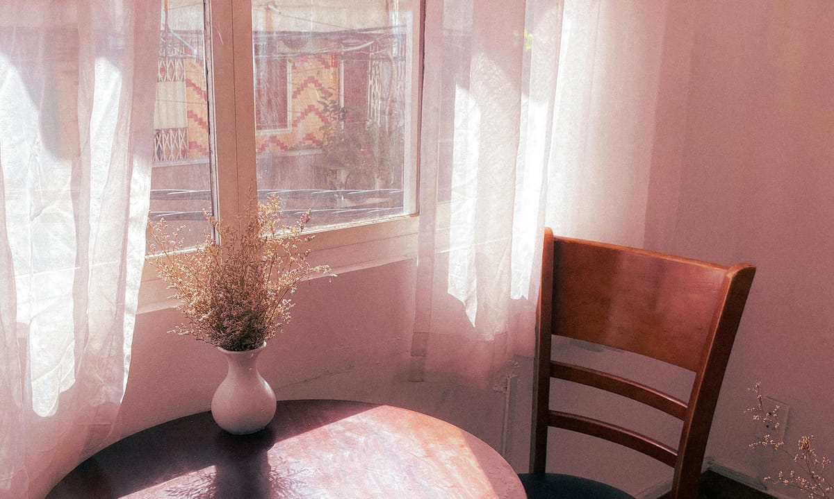 A simple home interior with natural light.